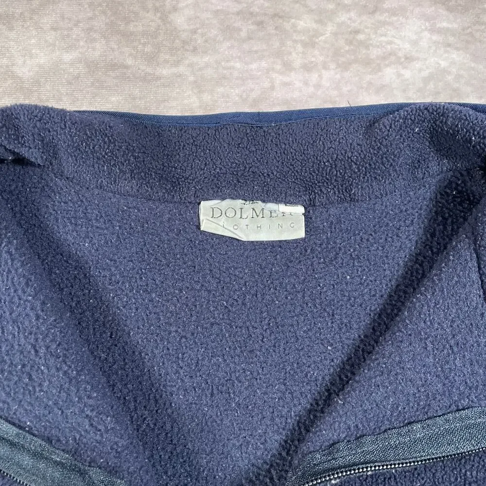 90’s Dolmen Hiking Blue Orange Fleece Quarter Zip Sweater